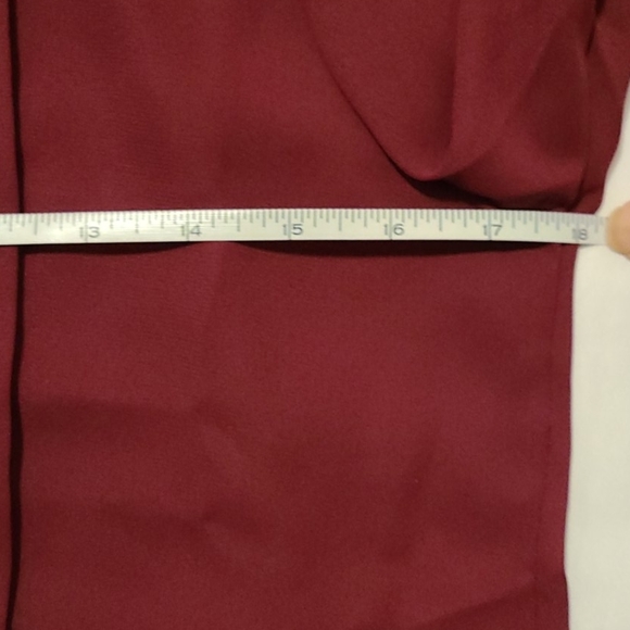 ESPRIT Vintage Red Sheer Blouse Floral Emb… - Picture 5 of 7